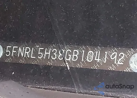 2016 Honda Odyssey Se из США, поврежденный, VIN 5FNRL5H38GB104192